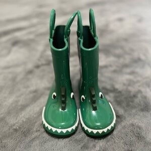 Green Dino Rain Boots - NWOT